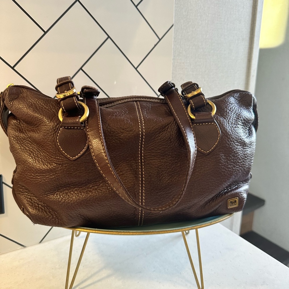 The Sak Brown Pebble Leather Purse